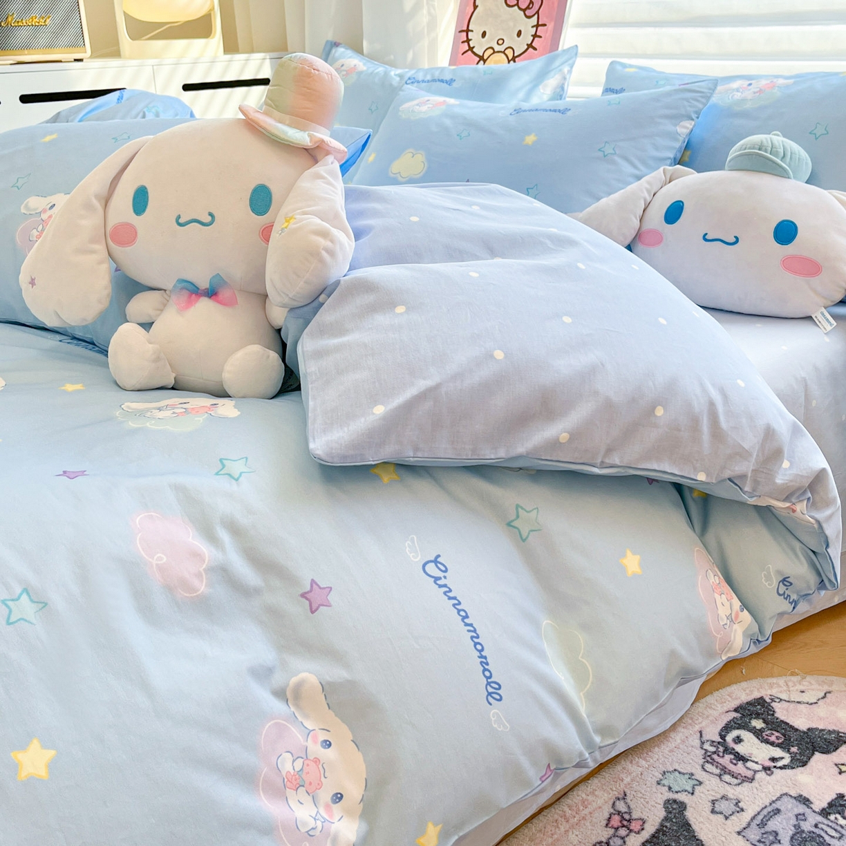91家纺网 家纺一手货源 找家纺 暮思家居 2026新款正版授权三丽鸥全棉纯棉四件套系列-第二批 星空玉桂狗