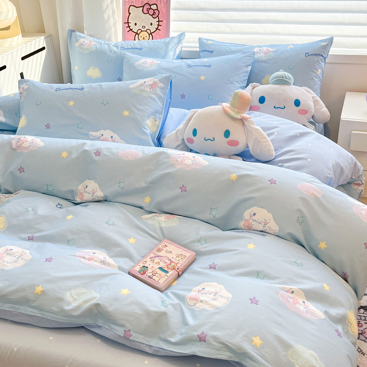 91家纺网 家纺一手货源 找家纺 暮思家居 2026新款正版授权三丽鸥全棉纯棉四件套系列-第二批 星空玉桂狗