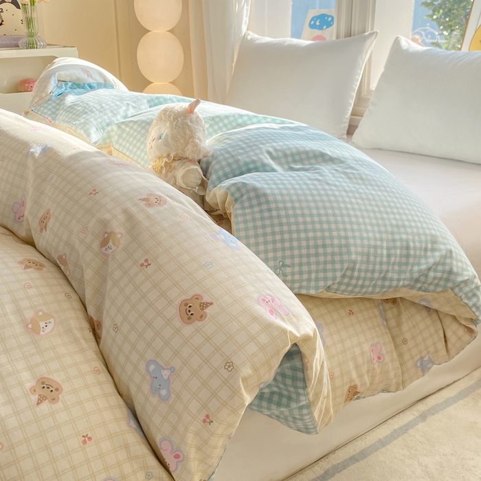 91家纺网 家纺一手货源 找家纺 朵安家纺 2026春夏新款12868全棉纯棉斜纹印花四件套 甜宠日记