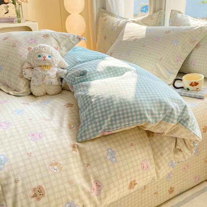 91家纺网 家纺一手货源 找家纺 朵安家纺 2026春夏新款12868全棉纯棉斜纹印花四件套 甜宠日记