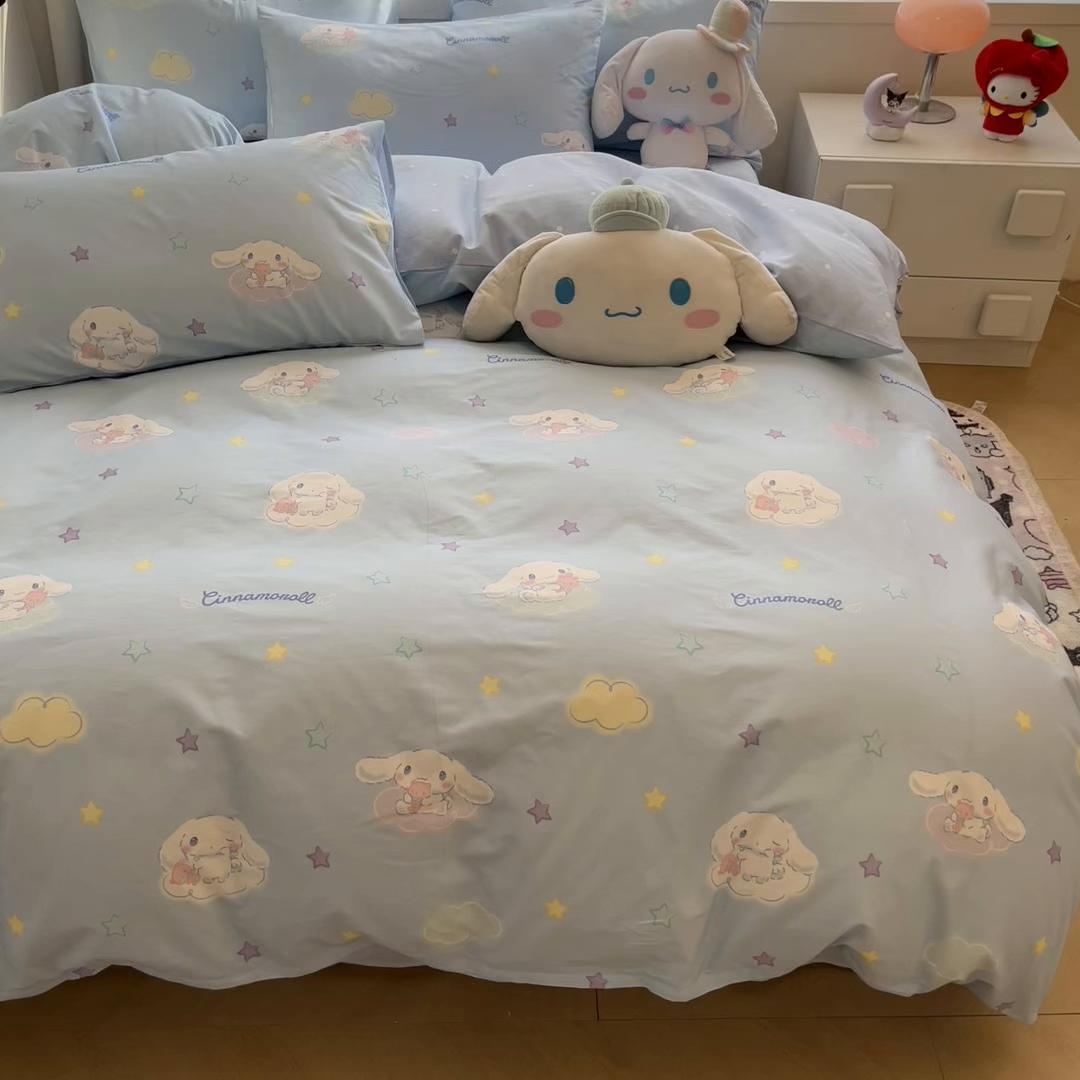 91家纺网 家纺一手货源 找家纺 暮思家居 2026新款正版授权三丽鸥全棉纯棉四件套系列-第二批 星空玉桂狗