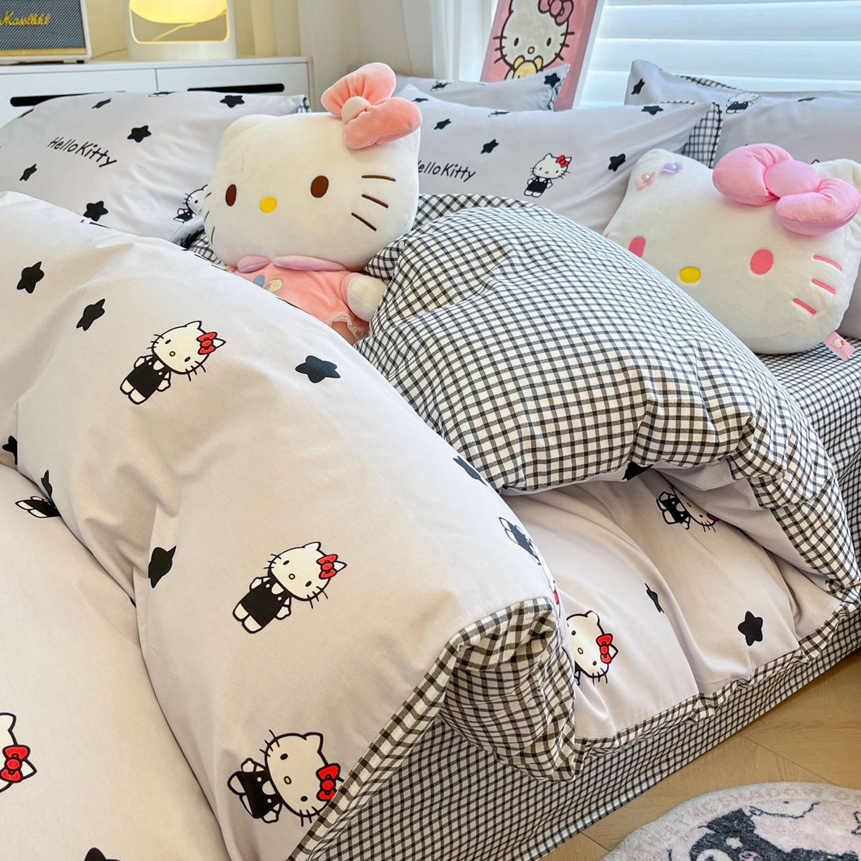 暮思家居 2026新款正版授权三丽鸥全棉纯棉四件套系列-第二批 星星KT