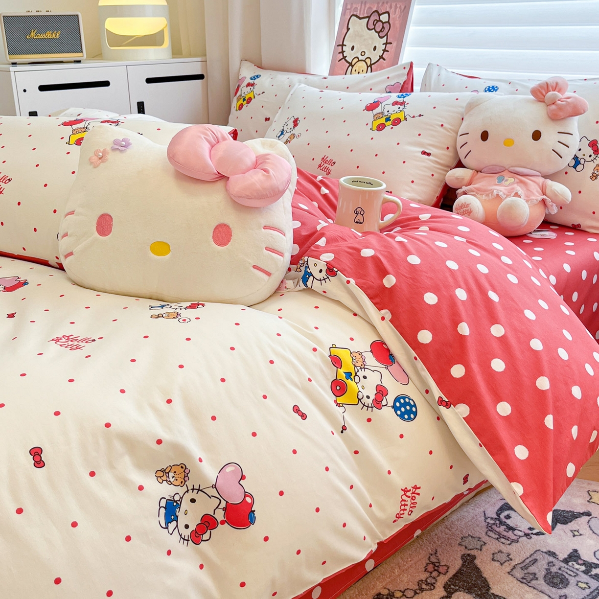 91家纺网 家纺一手货源 找家纺 暮思家居 2026新款正版授权三丽鸥全棉纯棉四件套系列-第二批 幸福KT