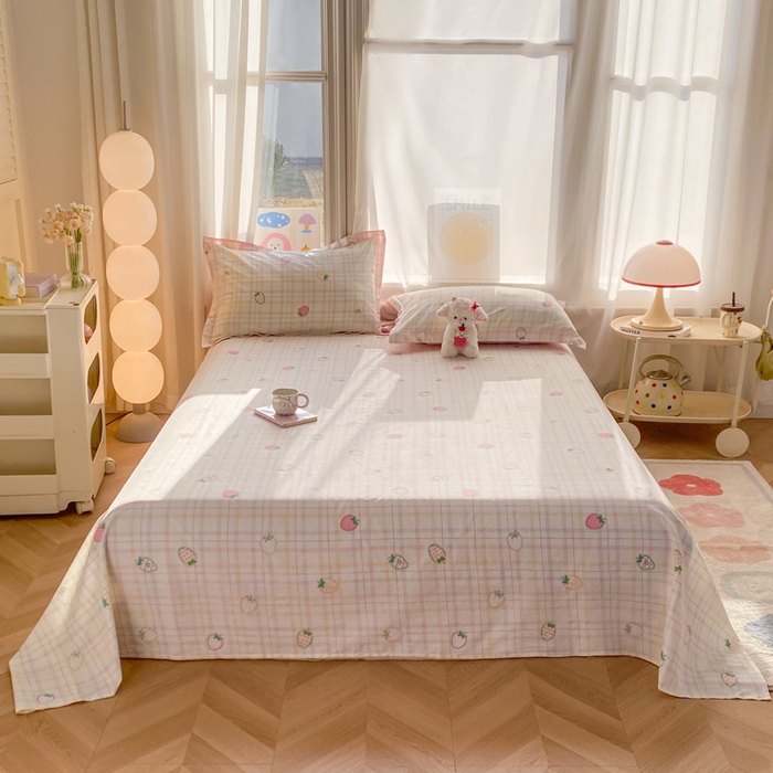 91家纺网 家纺一手货源 找家纺 （总）朵安家纺 2026春夏新款12868全棉纯棉斜纹印花单床单 床单单件