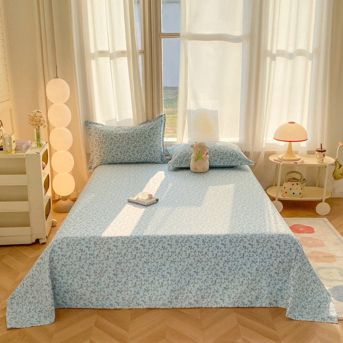 91家纺网 家纺一手货源 找家纺 （总）朵安家纺 2026春夏新款12868全棉纯棉斜纹印花单床单 床单单件