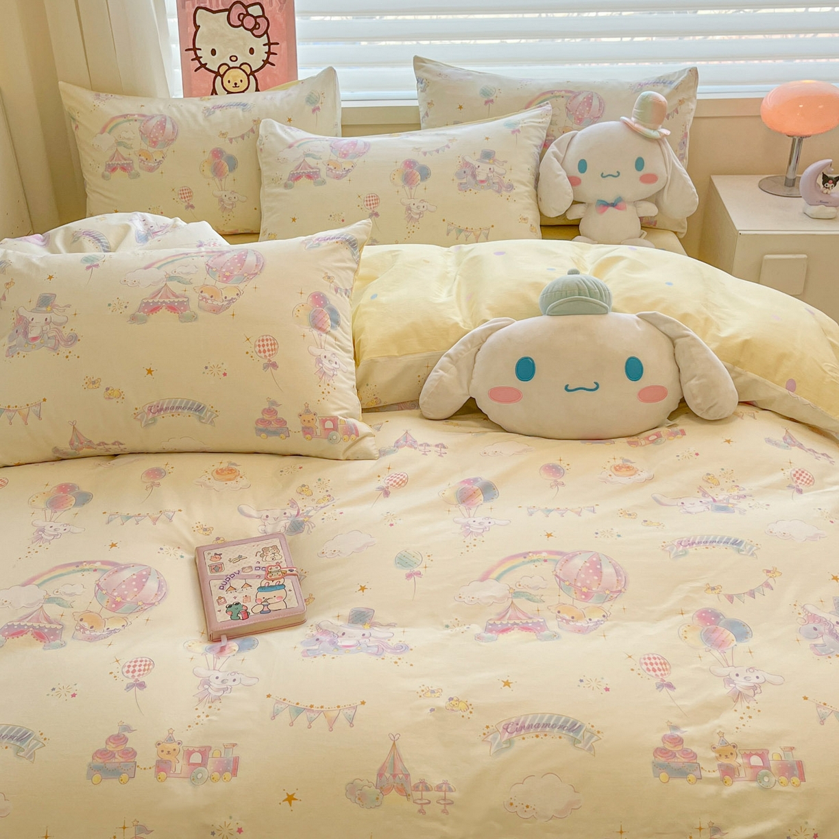 91家纺网 家纺一手货源 找家纺 暮思家居 2026新款正版授权三丽鸥全棉纯棉四件套系列-第二批 游乐园大耳狗