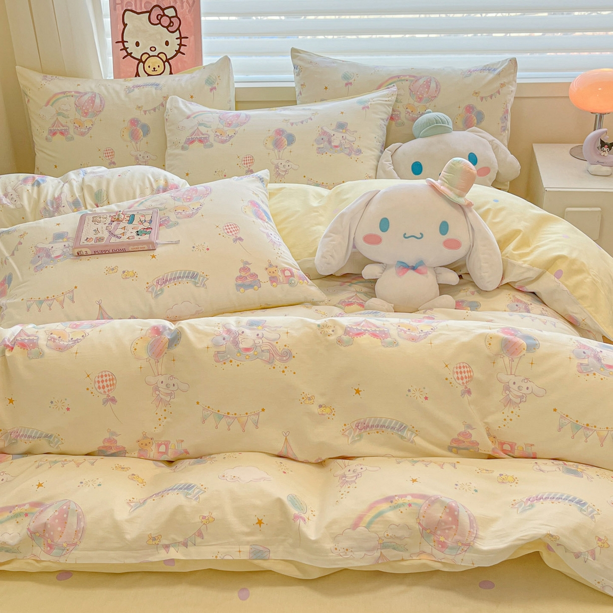 91家纺网 家纺一手货源 找家纺 暮思家居 2026新款正版授权三丽鸥全棉纯棉四件套系列-第二批 游乐园大耳狗