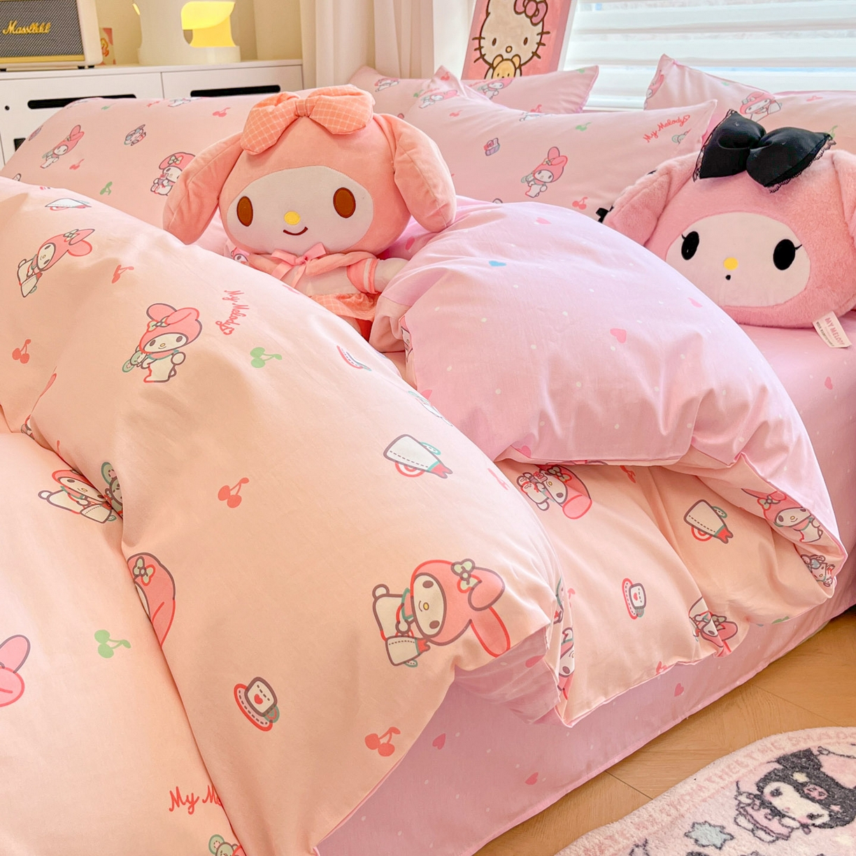 暮思家居 2026新款正版授权三丽鸥全棉纯棉四件套系列-第二批 元气美乐蒂