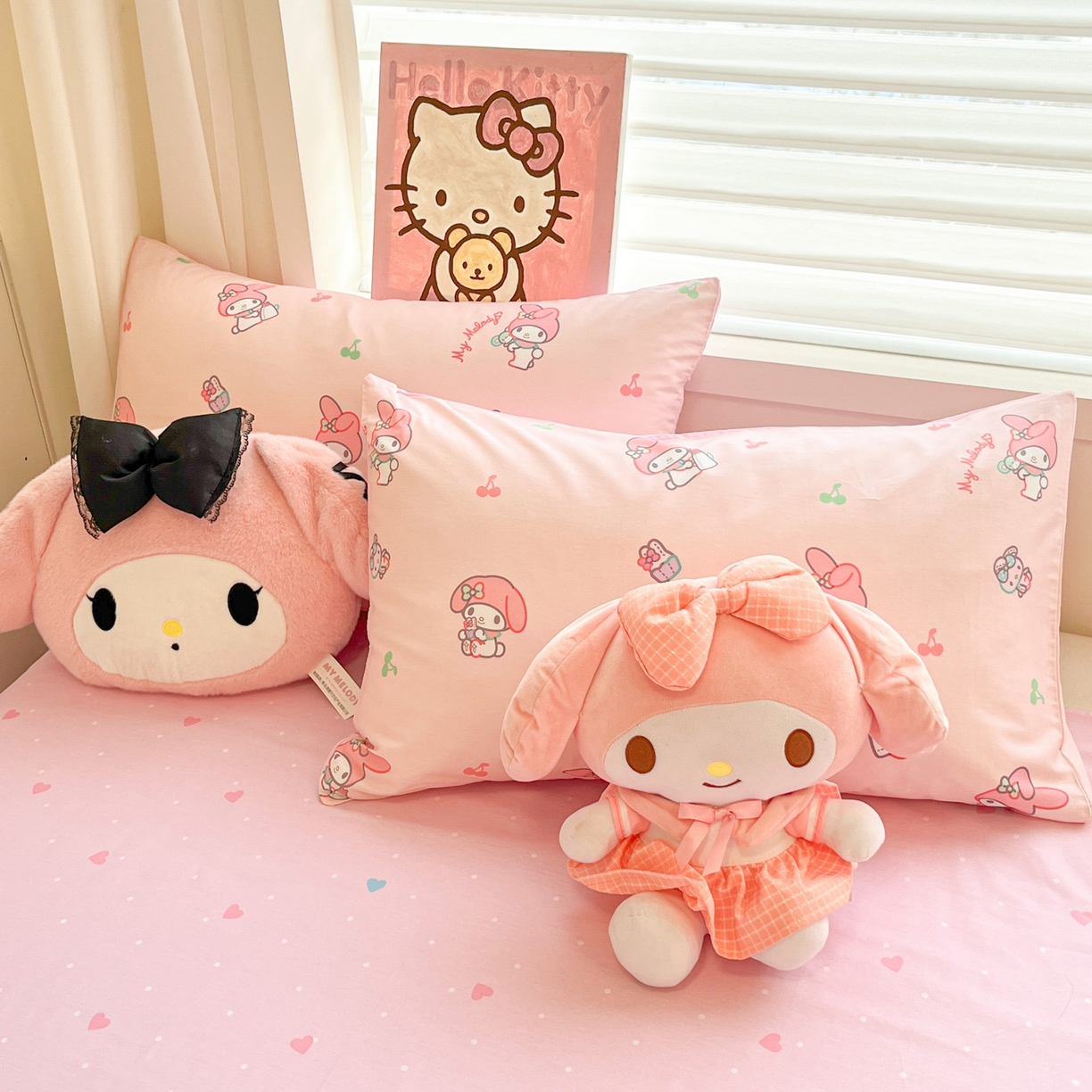 91家纺网 家纺一手货源 找家纺 暮思家居 2026新款正版授权三丽鸥全棉纯棉四件套系列-第二批 元气美乐蒂