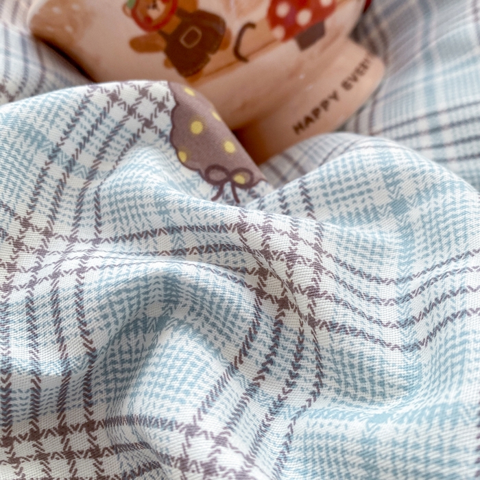 91家纺网 家纺一手货源 找家纺 朵安家纺 2026春夏新款12868全棉纯棉斜纹印花四件套 小熊格调