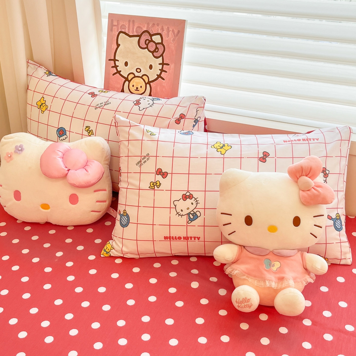 91家纺网 家纺一手货源 找家纺 暮思家居 2026新款正版授权三丽鸥全棉纯棉四件套系列-第二批 运动凯蒂