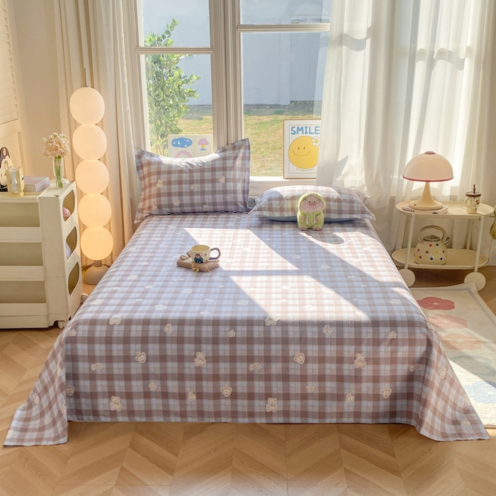 91家纺网 家纺一手货源 找家纺 （总）朵安家纺 2026春夏新款12868全棉纯棉斜纹印花单床单 床单单件