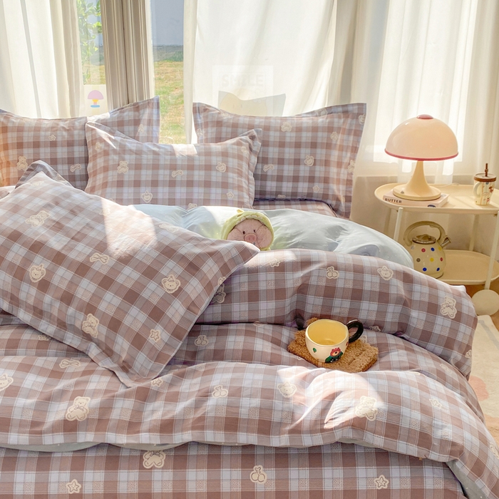 91家纺网 家纺一手货源 找家纺 朵安家纺 2026春夏新款12868全棉纯棉斜纹印花四件套 熊熊手帐