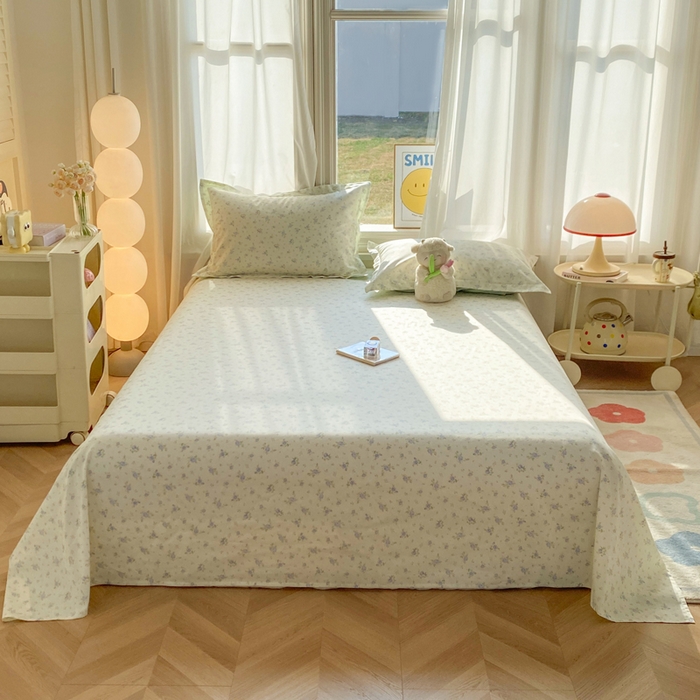 91家纺网 家纺一手货源 找家纺 （总）朵安家纺 2026春夏新款12868全棉纯棉斜纹印花单床单 床单单件