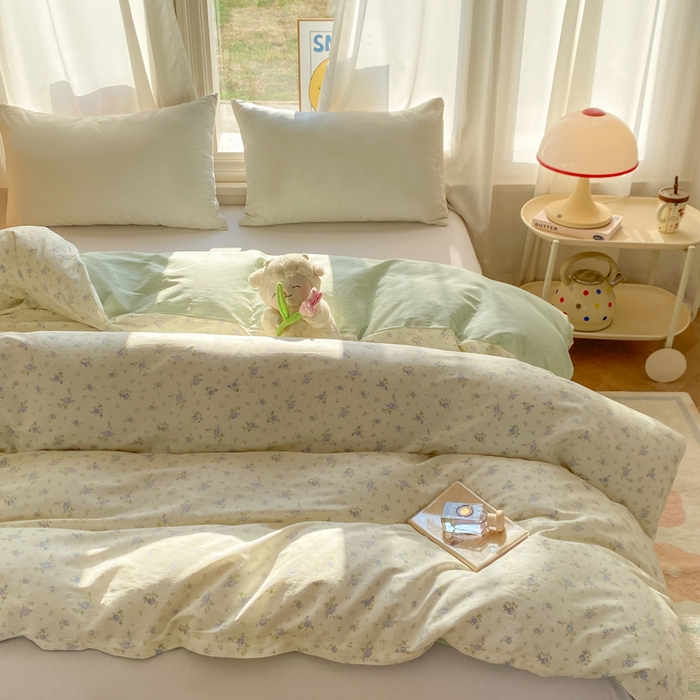 91家纺网 家纺一手货源 找家纺 朵安家纺 2026春夏新款12868全棉纯棉斜纹印花四件套 言珍