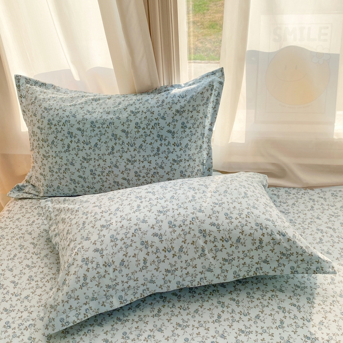 91家纺网 家纺一手货源 找家纺 （总）朵安家纺 2026春夏新款12868全棉纯棉斜纹印花单枕套 枕套单件