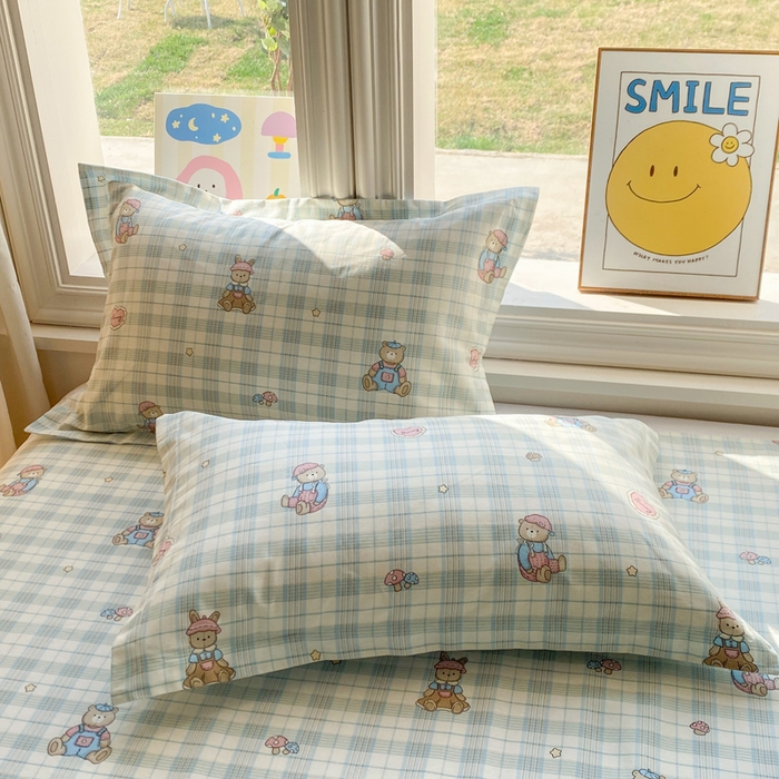 91家纺网 家纺一手货源 找家纺 （总）朵安家纺 2026春夏新款12868全棉纯棉斜纹印花单枕套 枕套单件