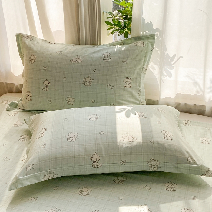 91家纺网 家纺一手货源 找家纺 （总）朵安家纺 2026春夏新款12868全棉纯棉斜纹印花单枕套 枕套单件