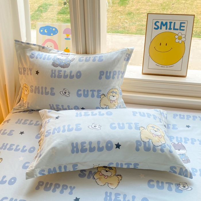 91家纺网 家纺一手货源 找家纺 （总）朵安家纺 2026春夏新款12868全棉纯棉斜纹印花单枕套 枕套单件