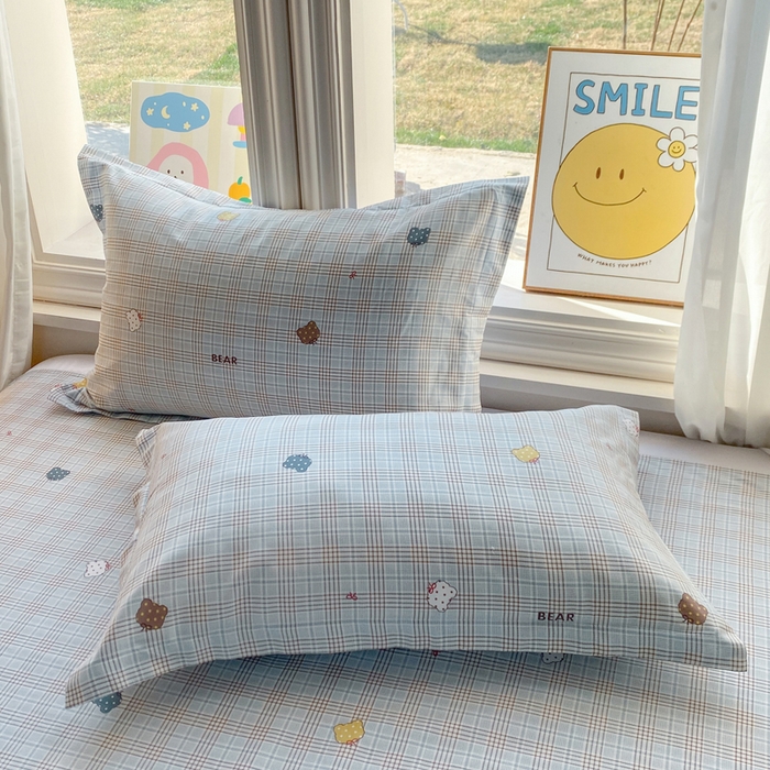 91家纺网 家纺一手货源 找家纺 （总）朵安家纺 2026春夏新款12868全棉纯棉斜纹印花单枕套 枕套单件