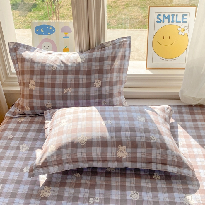 91家纺网 家纺一手货源 找家纺 （总）朵安家纺 2026春夏新款12868全棉纯棉斜纹印花单枕套 枕套单件