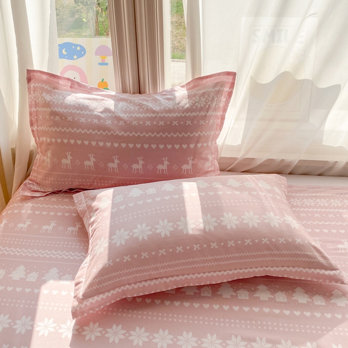 91家纺网 家纺一手货源 找家纺 （总）朵安家纺 2026春夏新款12868全棉纯棉斜纹印花单枕套 枕套单件