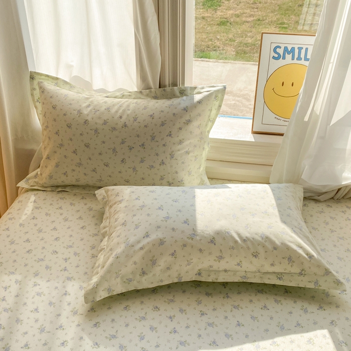 91家纺网 家纺一手货源 找家纺 （总）朵安家纺 2026春夏新款12868全棉纯棉斜纹印花单枕套 枕套单件