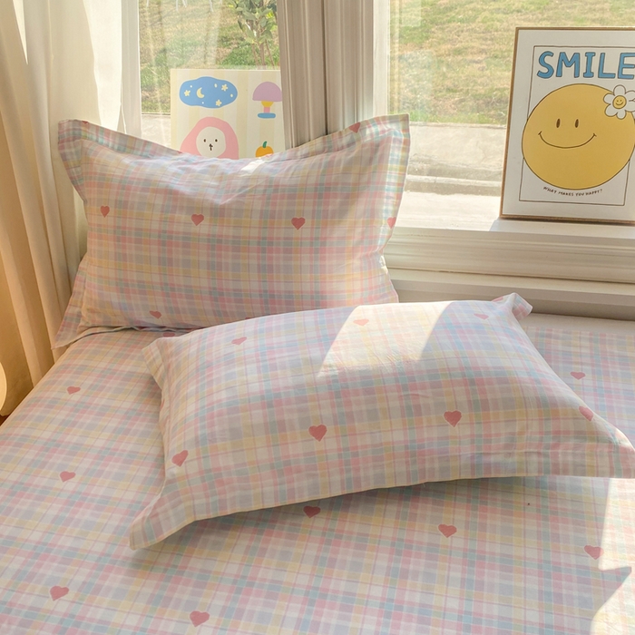 朵安家纺 2026春夏新款12868全棉纯棉斜纹印花单枕套 枕套单件 加州甜心