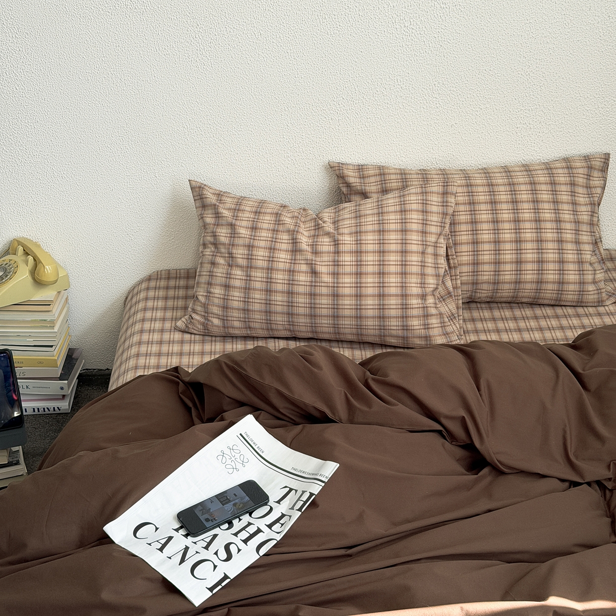 （总）蜜宿 2026新款全棉40s水洗棉四件套-摩卡可可