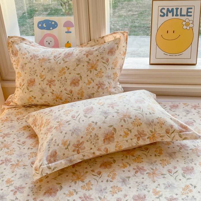 朵安家纺 2026春夏新款12868全棉纯棉斜纹印花单枕套 枕套单件 苏糖