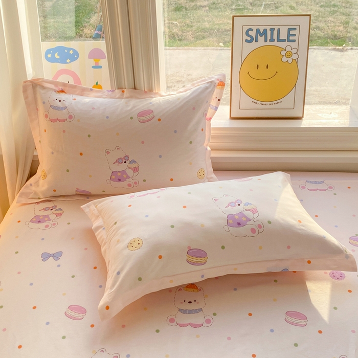 朵安家纺 2026春夏新款12868全棉纯棉斜纹印花单枕套 枕套单件 甜品汪