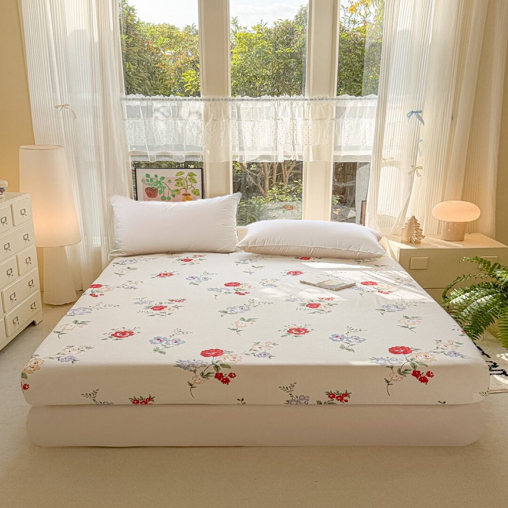 91家纺网 家纺一手货源 找家纺 赫然家纺 2026新款芦荟棉单品床笠系列 梦心语