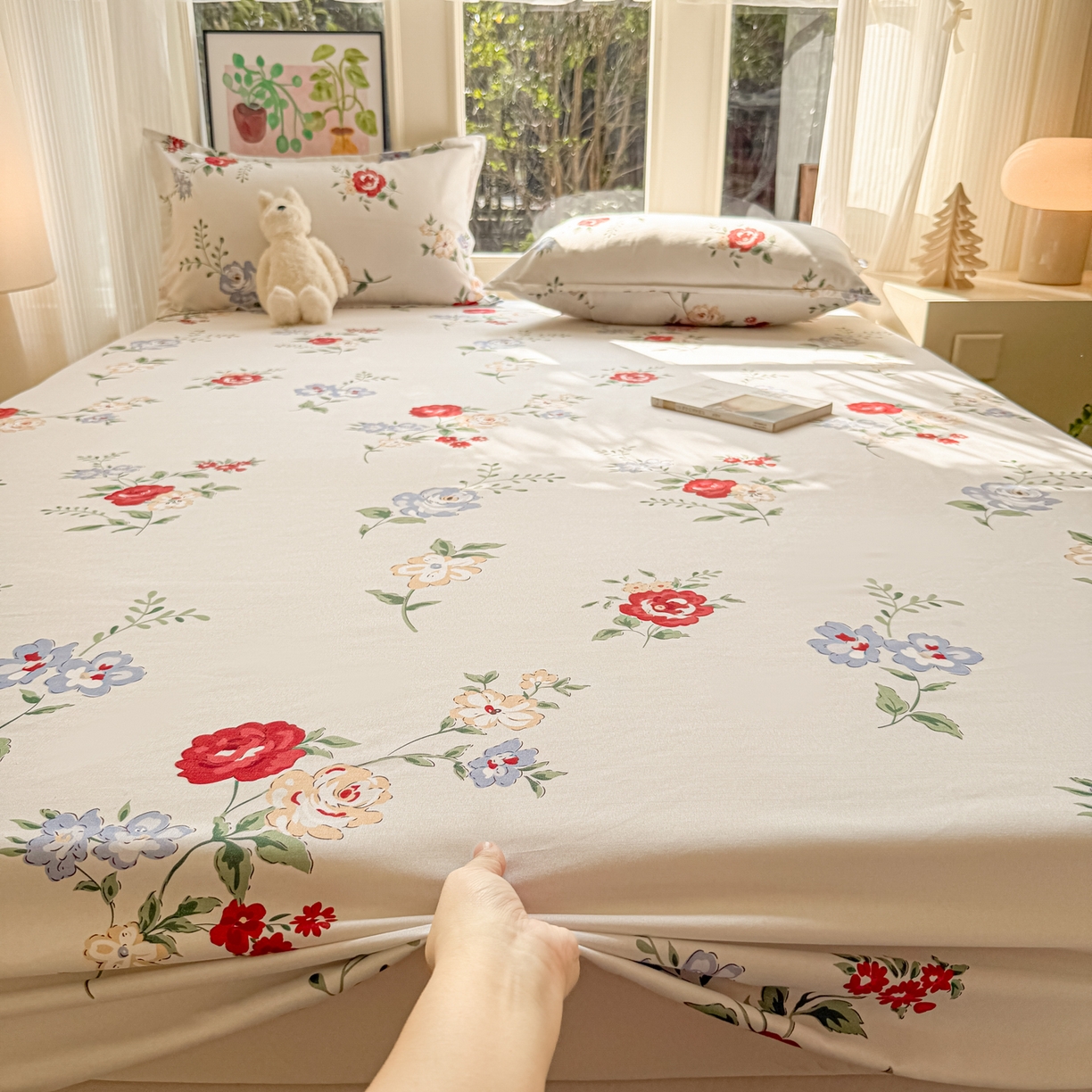 91家纺网 家纺一手货源 找家纺 赫然家纺 2026新款芦荟棉单品床笠系列 梦心语