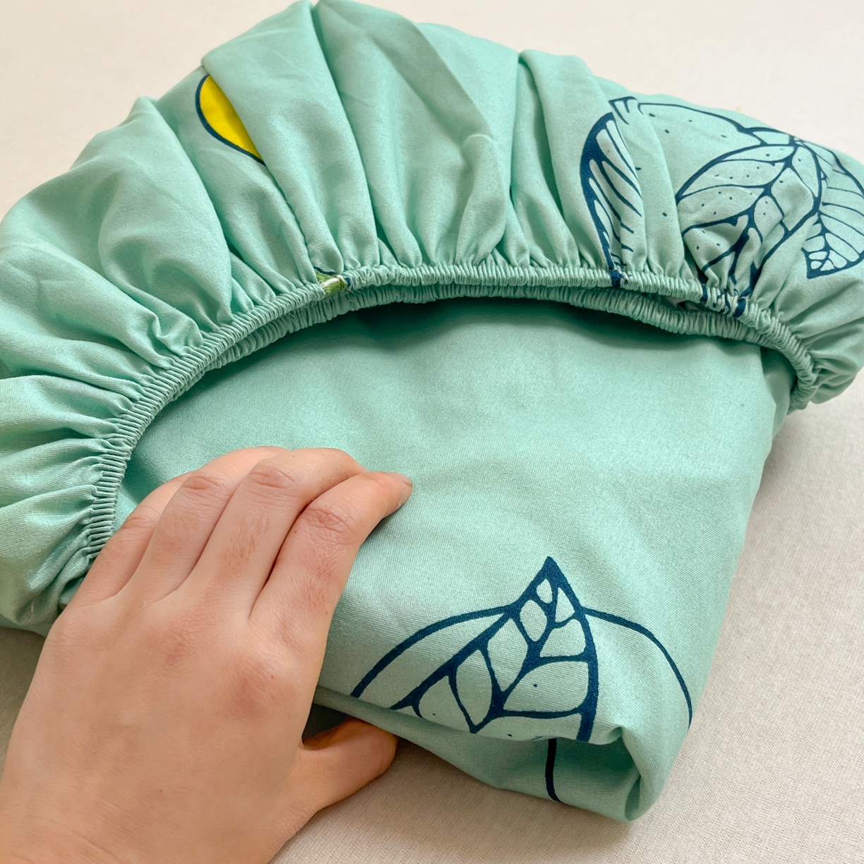 91家纺网 家纺一手货源 找家纺 赫然家纺 2026新款芦荟棉单品床笠系列 清新夏日