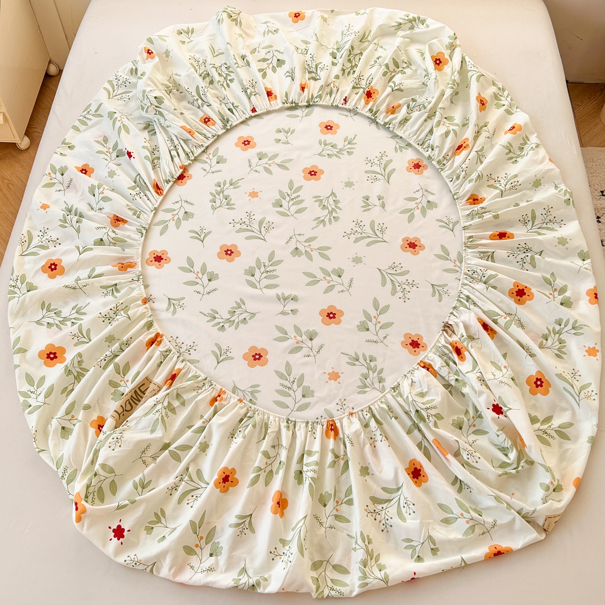 91家纺网 家纺一手货源 找家纺 赫然家纺 2026新款芦荟棉单品床笠系列 薄荷青柠