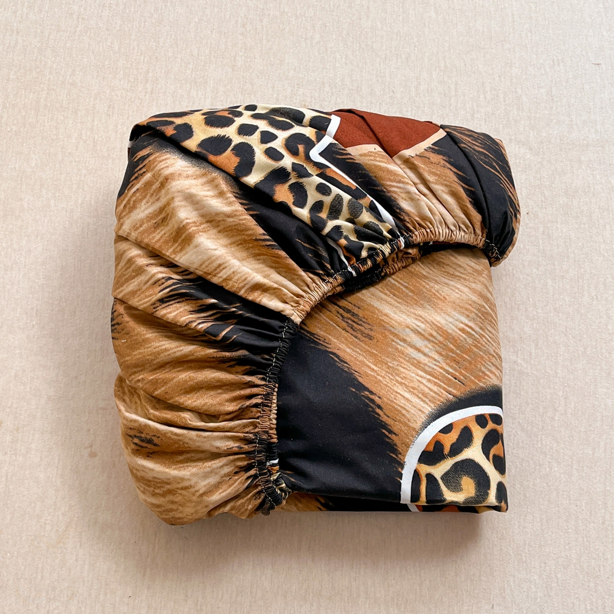 赫然家纺 2026新款芦荟棉单品床笠系列 爱心豹纹