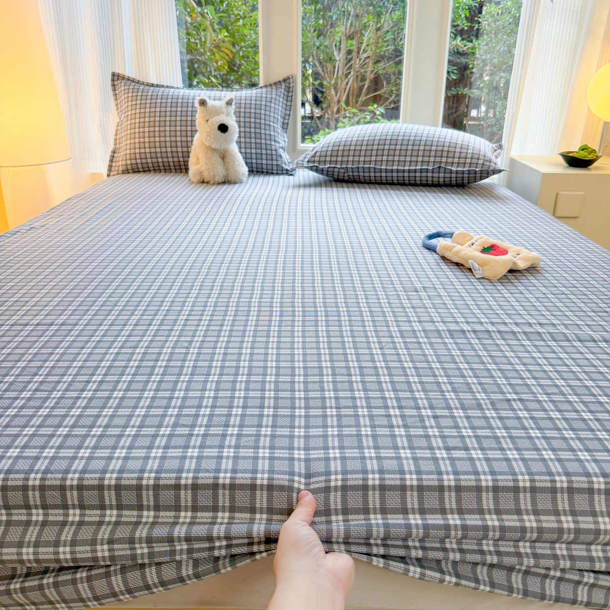 91家纺网 家纺一手货源 找家纺 赫然家纺 2026新款芦荟棉单品床笠系列 思慕