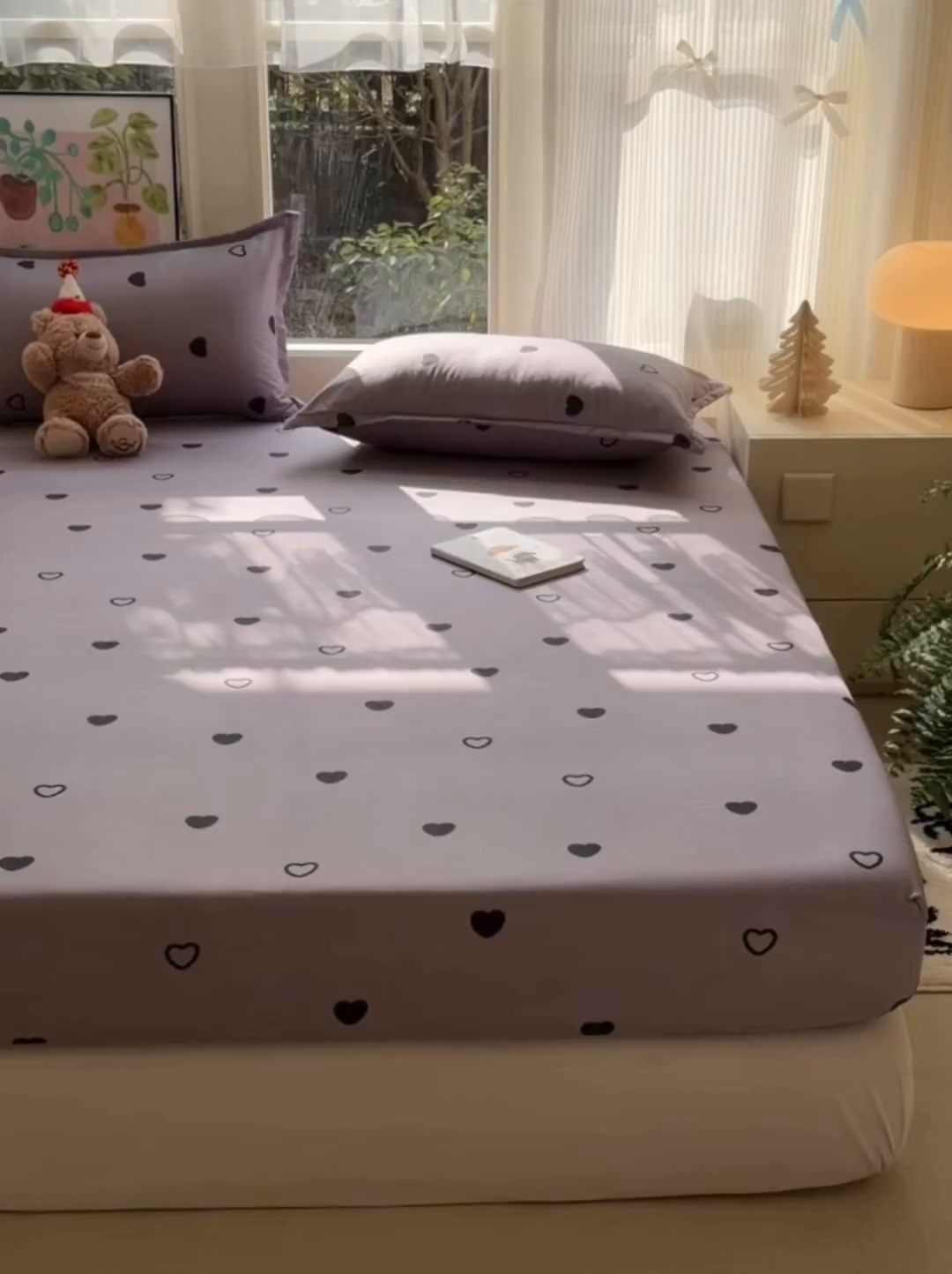 91家纺网 家纺一手货源 找家纺 赫然家纺 2026新款芦荟棉单品床笠系列 小幸运