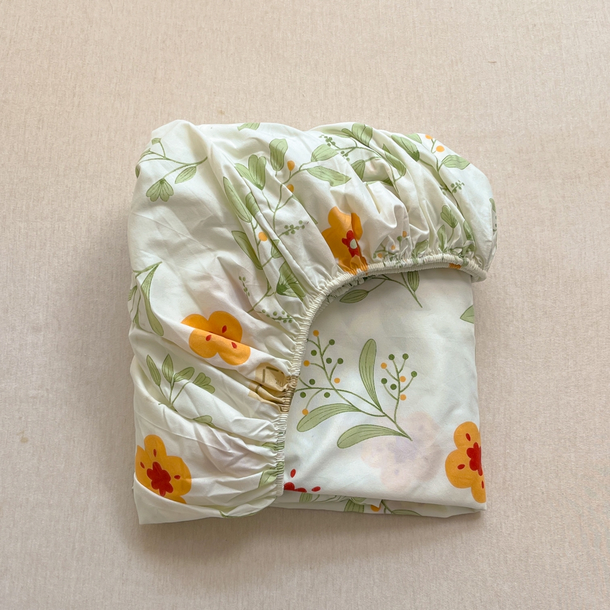 赫然家纺 2026新款芦荟棉单品床笠系列 薄荷青柠