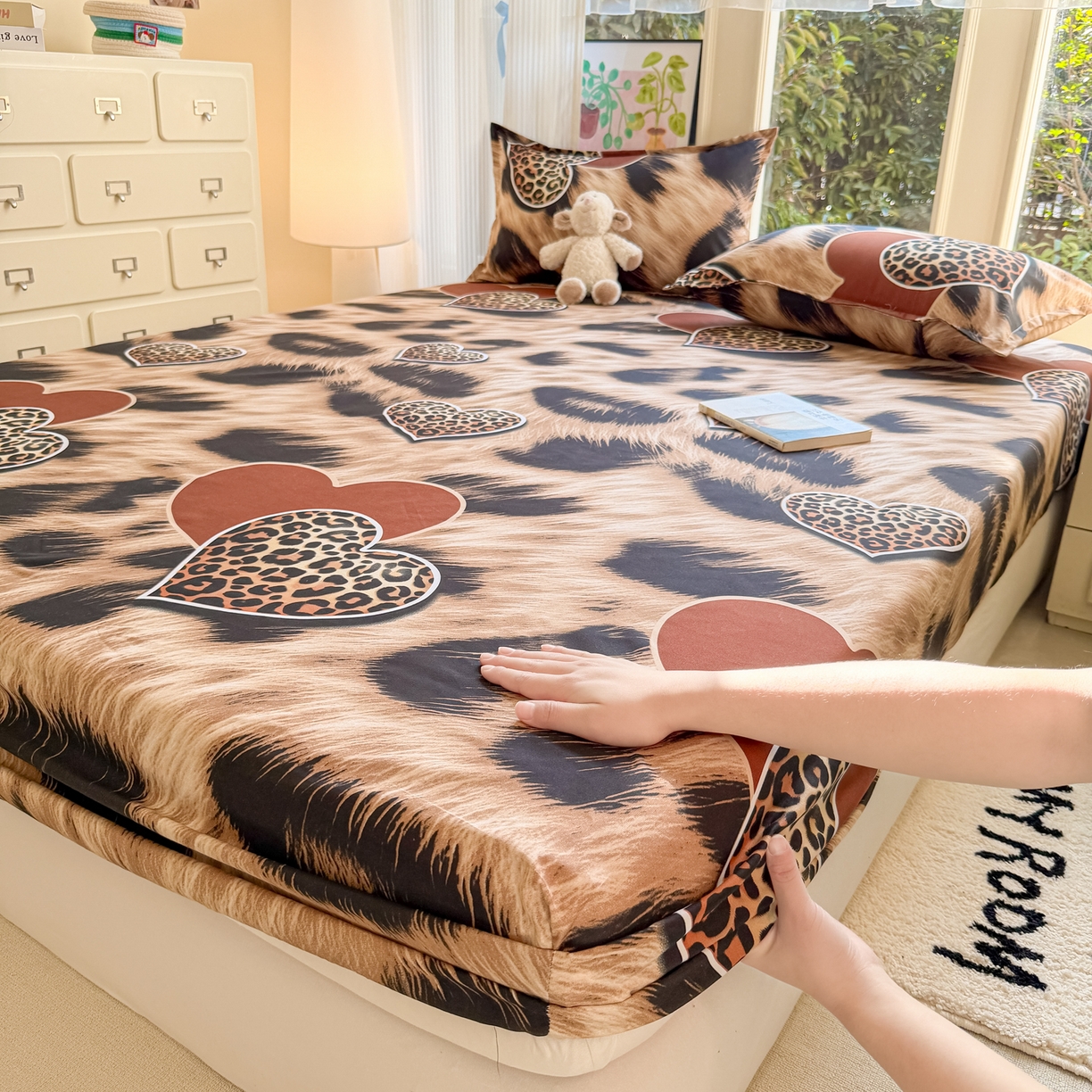 91家纺网 家纺一手货源 找家纺 （总）赫然家纺 2026新款芦荟棉床笠三件套（床笠+枕套）