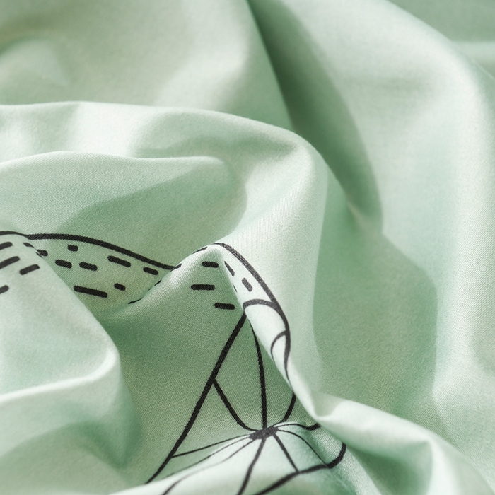 91家纺网 家纺一手货源 找家纺 赫然家纺 2026新款芦荟棉床笠三件套（床笠+枕套） 清新夏日