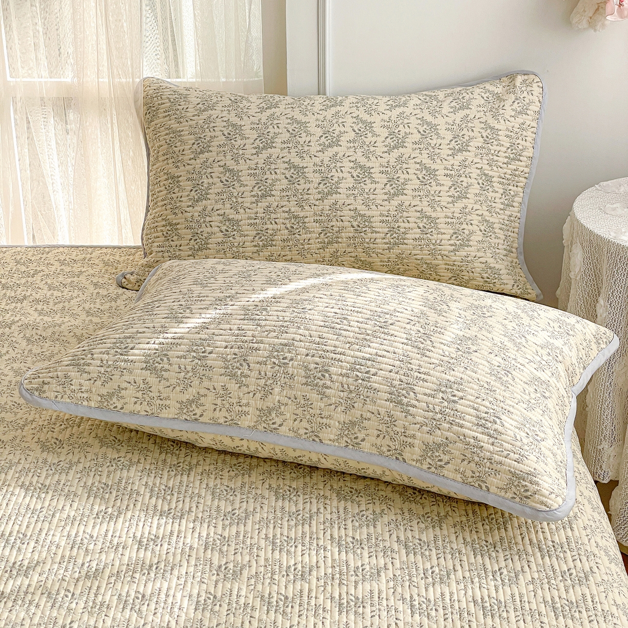 91家纺网 家纺一手货源 找家纺 （总）金丝兔 2026春夏新品全棉床盖三件套纯棉砂洗床盖榻榻米炕盖加厚碎花床单