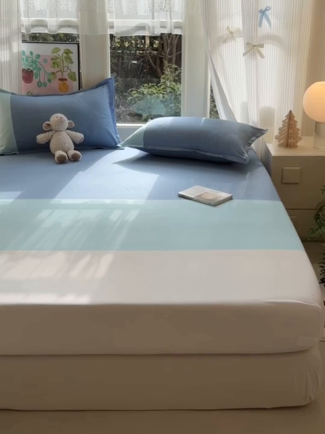 91家纺网 家纺一手货源 找家纺 赫然家纺 2026新款芦荟棉床笠三件套（床笠+枕套） 江兰