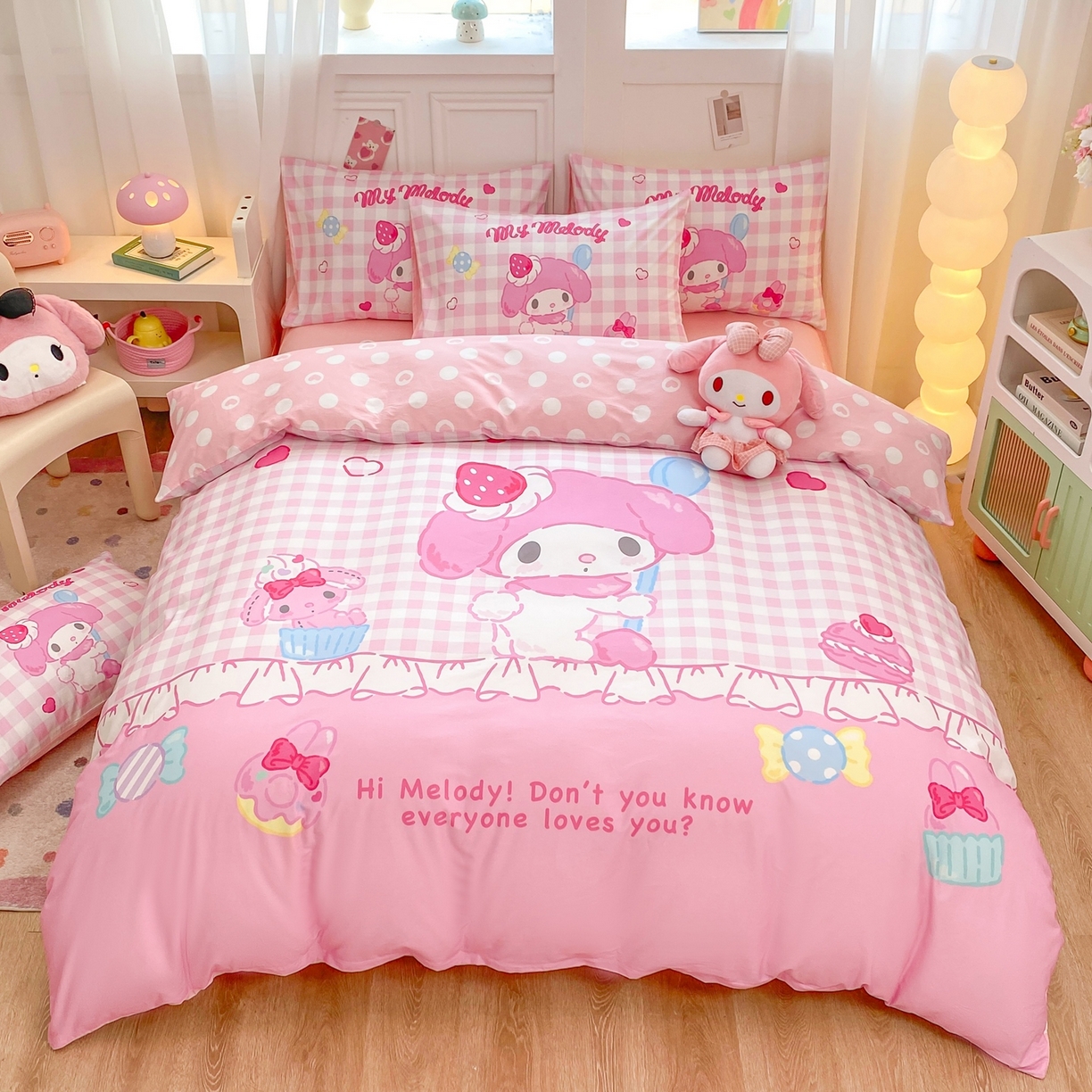 91家纺网 家纺一手货源 找家纺 （总）博雅 2026春夏新款三丽鸥新花型全棉纯棉大版印花四件套