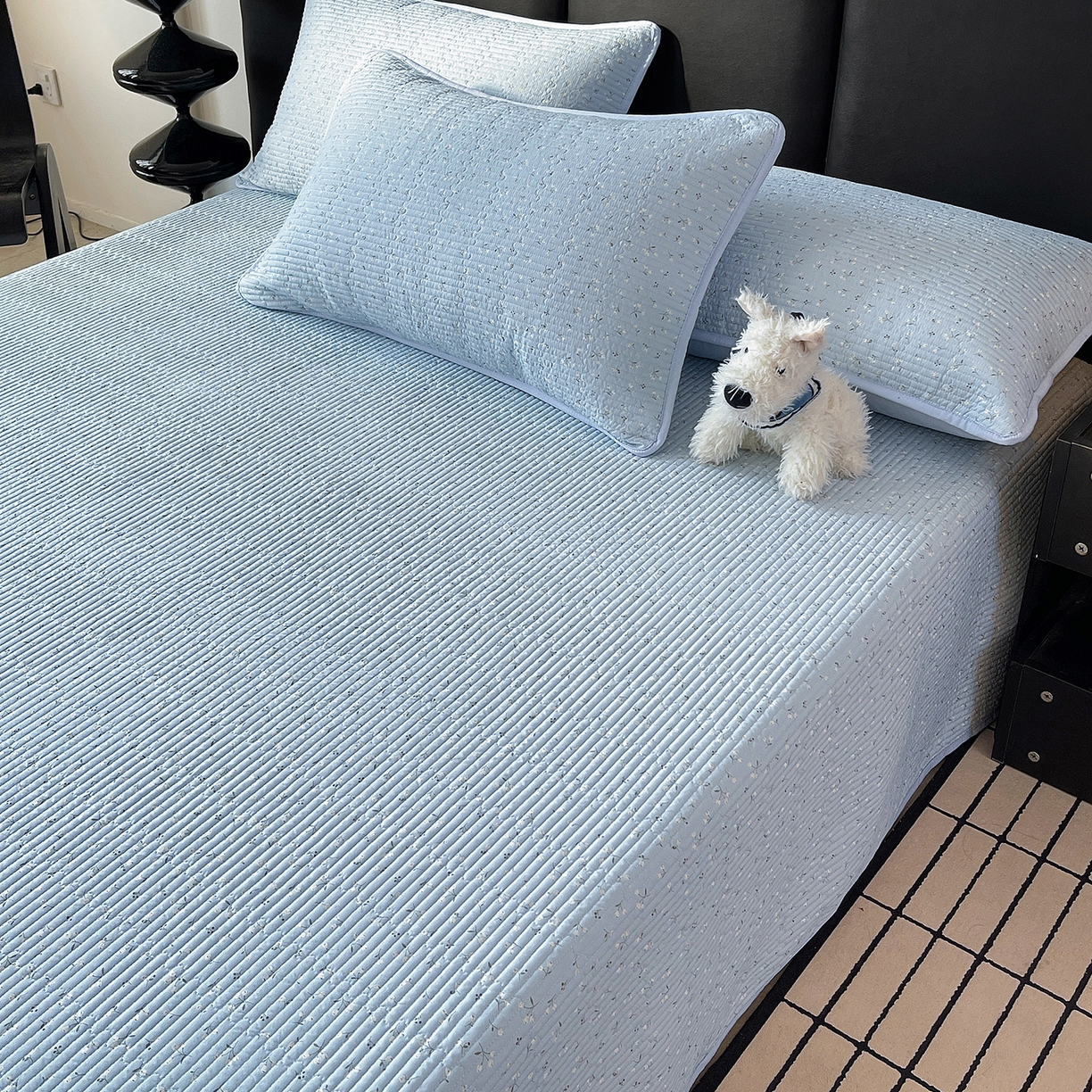 91家纺网 家纺一手货源 找家纺 （总）金丝兔 2026新款复古碎花亲肤水洗棉单床盖仿棉夹棉床盖床盖三件套