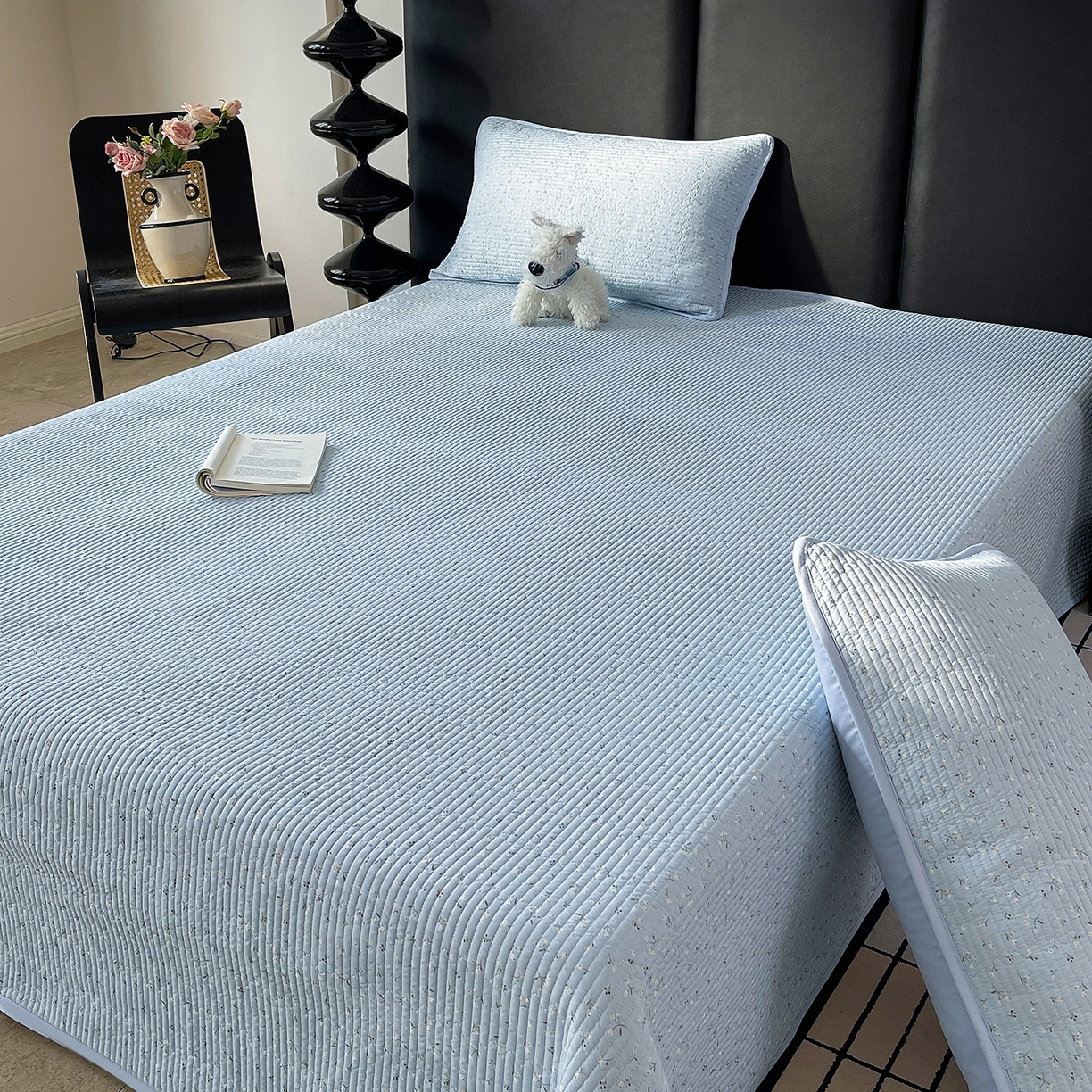 91家纺网 家纺一手货源 找家纺 （总）金丝兔 2026新款复古碎花亲肤水洗棉单床盖仿棉夹棉床盖床盖三件套