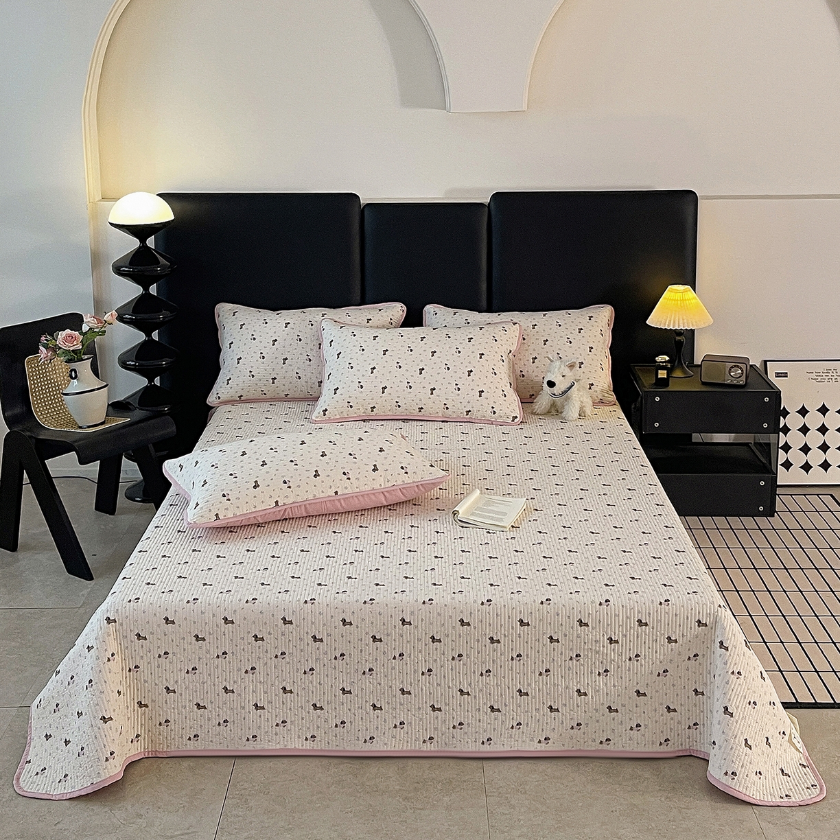 91家纺网 家纺一手货源 找家纺 （总）金丝兔 2026新款复古碎花亲肤水洗棉单床盖仿棉夹棉床盖床盖三件套