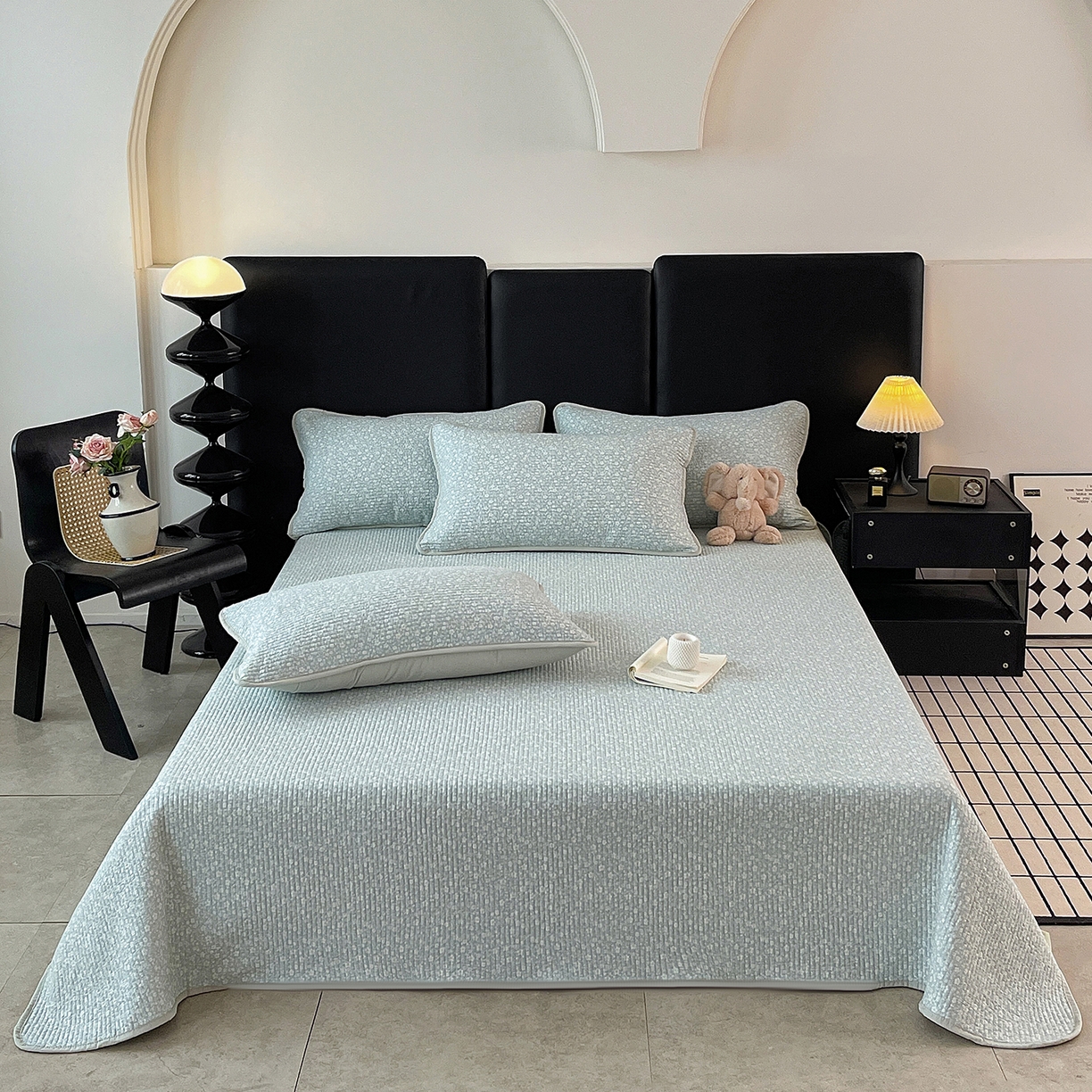 91家纺网 家纺一手货源 找家纺 （总）金丝兔 2026新款复古碎花亲肤水洗棉单床盖仿棉夹棉床盖床盖三件套