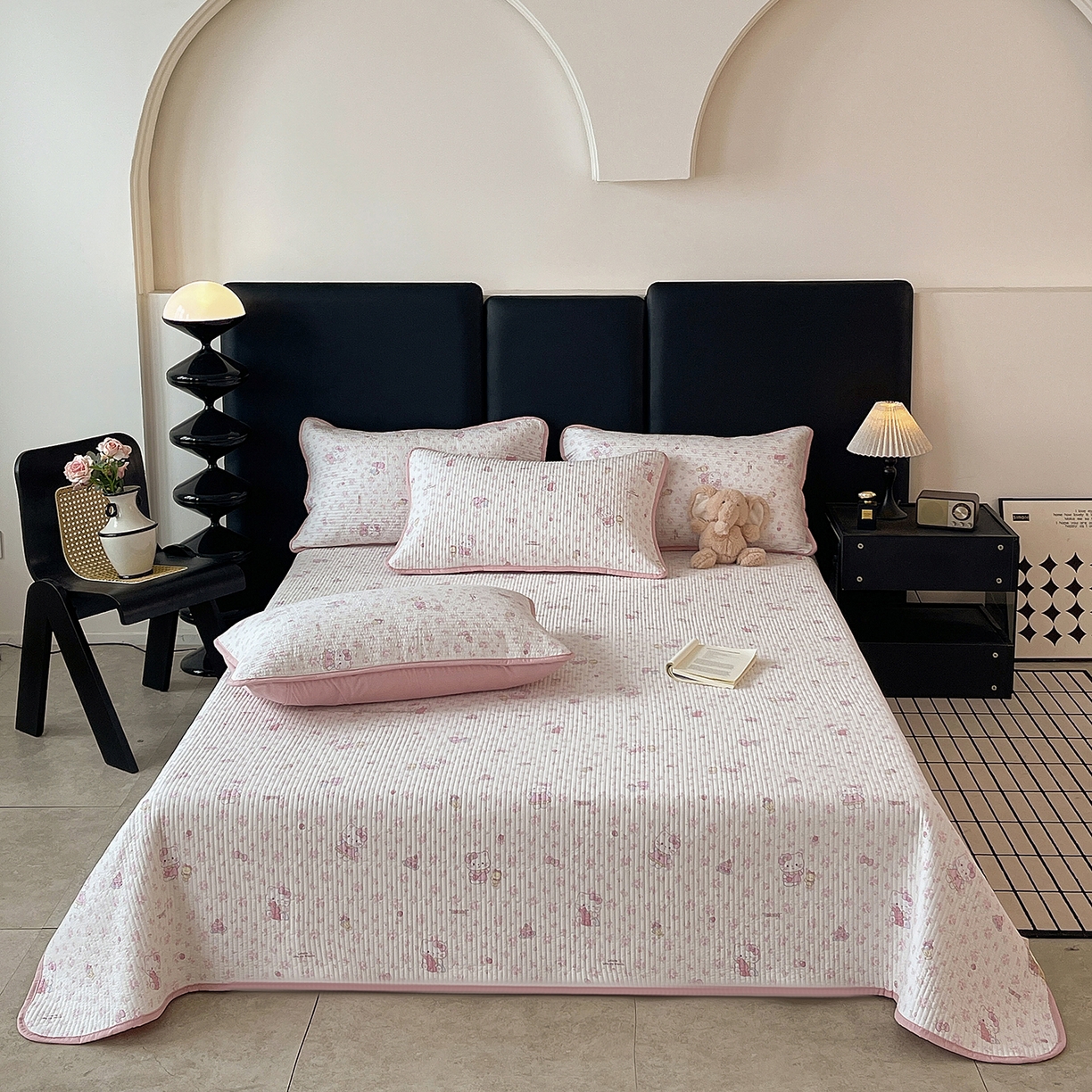 91家纺网 家纺一手货源 找家纺 （总）金丝兔 2026新款复古碎花亲肤水洗棉单床盖仿棉夹棉床盖床盖三件套