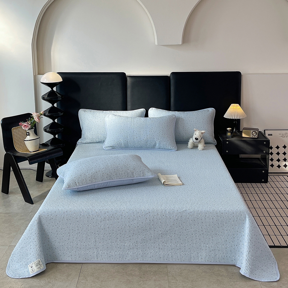 金丝兔 2026新款复古碎花亲肤水洗棉单床盖仿棉夹棉床盖床盖三件套 艾芮